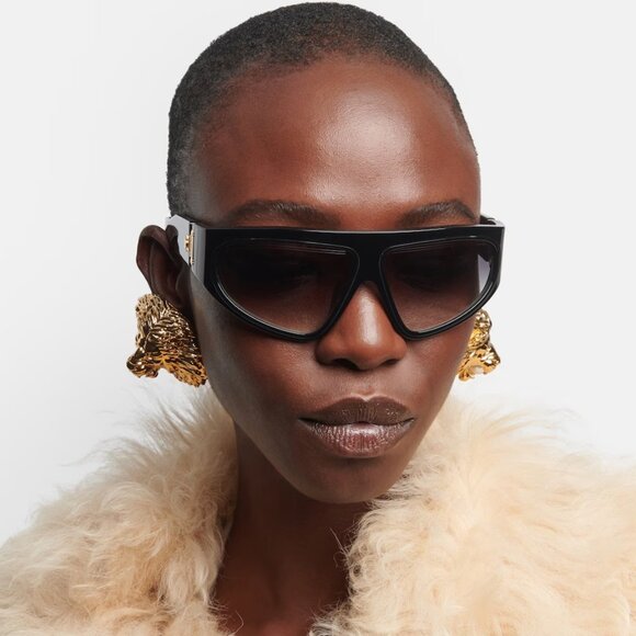 Balmain Men Sunglasses B-ESCAPE BPS-143A-62 Black Grey Gradient Wraparound NEW - Picture 9 of 13